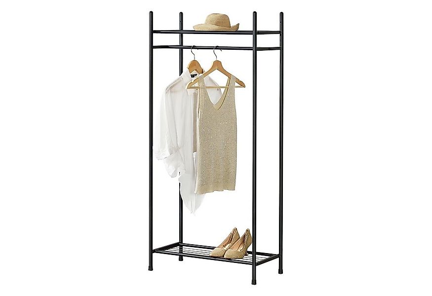 en.casa Garderobenständer, »Irura« Kleiderständer 130x60x30cm 2 Ablagen ein günstig online kaufen