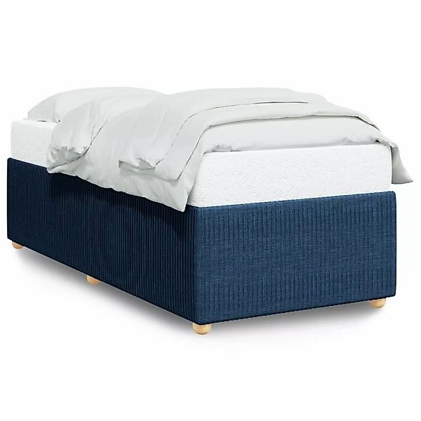 vidaXL Bett Bettgestell ohne Matratze Blau 90x190 cm Stoff günstig online kaufen