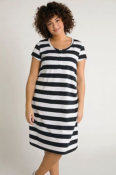 Ulla Popken Jerseykleid Bellieva-Jerseykleid Raffung Halbarm Schwangerschaf günstig online kaufen