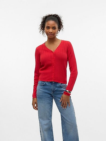 Vero Moda Strickjacke VMLUXLIGHT POINTELLE LS V-NECK CARDIGAN günstig online kaufen