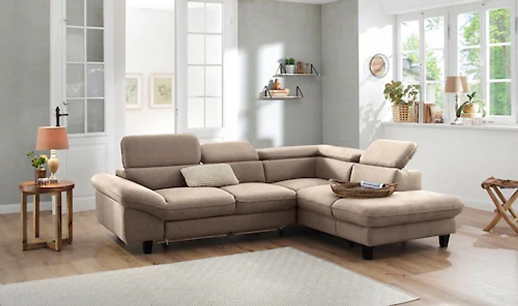 Home affaire "Pilot L-Form" mit Kopfteilverstellung, wahlweise mit Bettfunk günstig online kaufen