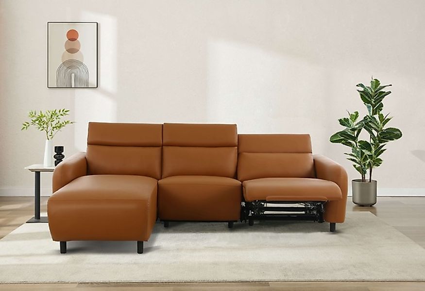 Home affaire Ecksofa »SKAANE Lederoptik, L-Form, 274 cm, manuelle u. elektr günstig online kaufen