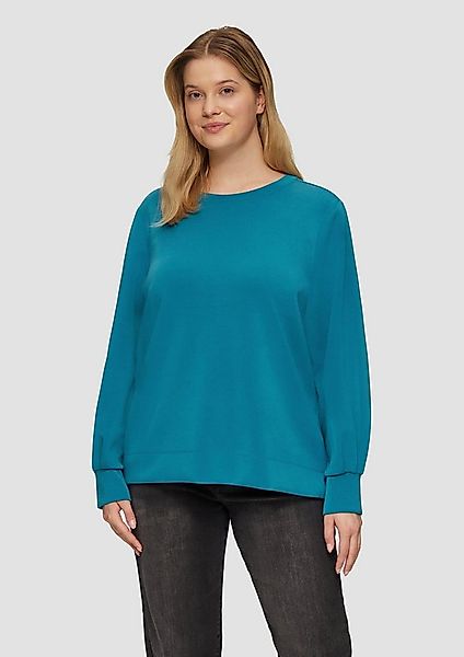 s.Oliver Sweatshirt Sweatshirt Scuba-Sweatshirt mit weiten Ärmeln günstig online kaufen