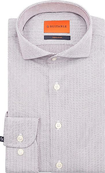 Suitable Hemd Jacquard Luxe Rot - Größe 41 günstig online kaufen