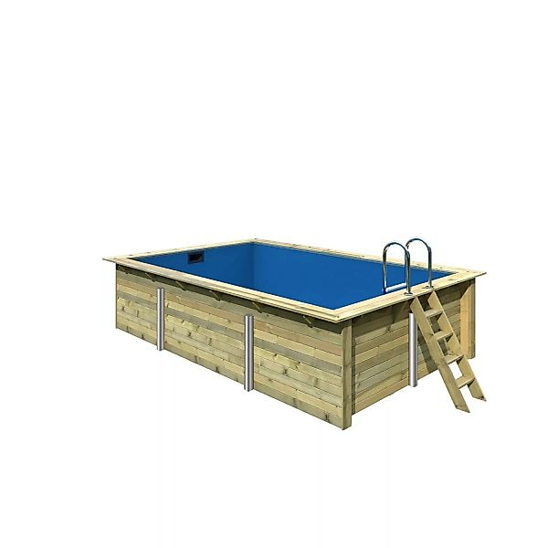 Trend-pool Holzpool Set 350x530x124cm Rechteck Folie Blau Skimmer Filter Ka günstig online kaufen