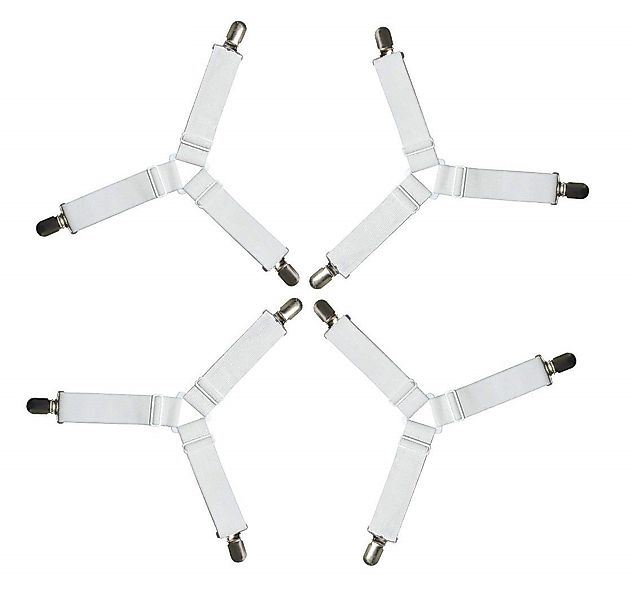 BAYLI Spannbettlaken Verstellbare Bettlakenspanner [4er Set], Betttuchspann günstig online kaufen