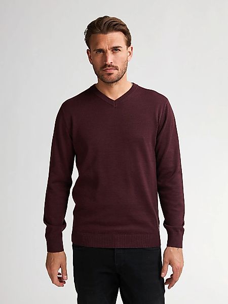 Petrol Industries V-Ausschnitt-Pullover "V-Neck Basi" Materialmix mit Baumw günstig online kaufen