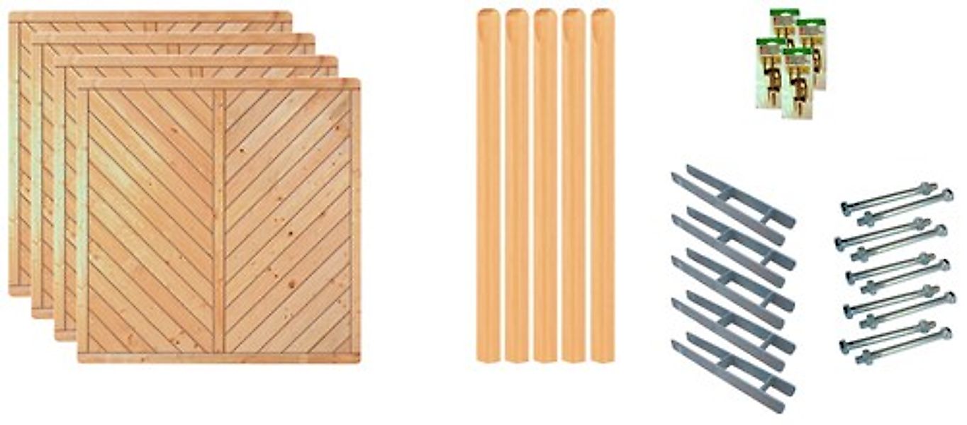 Tetzner & Jentzsch Dichtzaun »Chicago 2« 4 Elemente, LxH: 765x180 cm günstig online kaufen