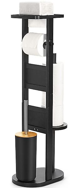 Yorbay WC-Garnitur Toilettenpapierhalter stehend aus Bambus, günstig online kaufen