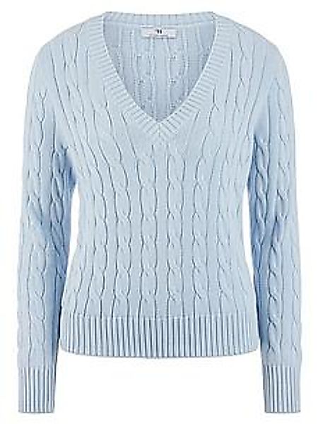 V-Pullover Peter Hahn blau günstig online kaufen