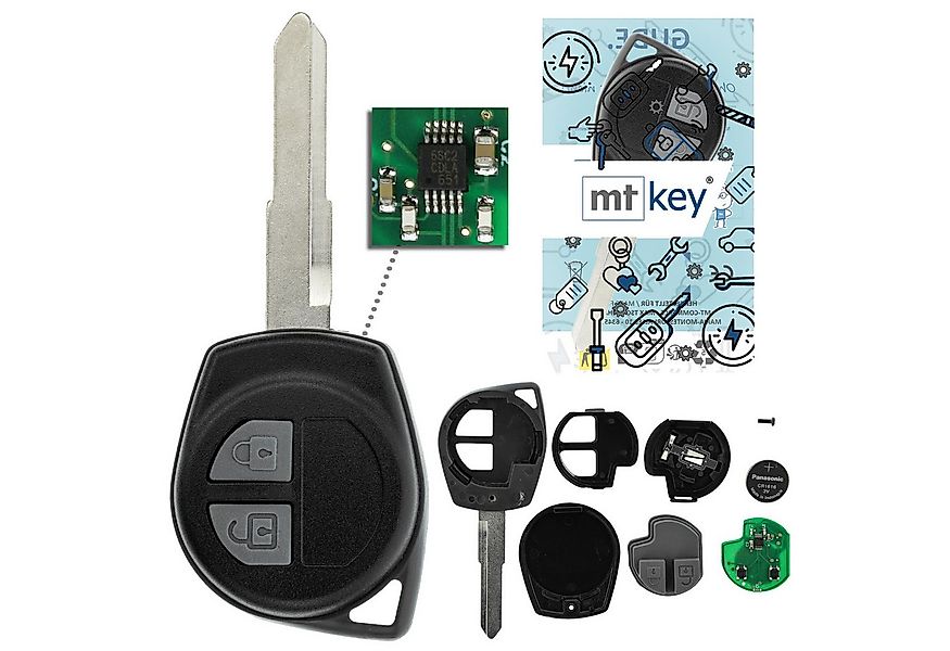 mt-key Schlüsseltasche 2 Tasten Auto Fernbedienung Funk Schlüssel 434MHZ (S günstig online kaufen