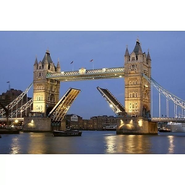 Fototapete TOWER BRIDGE NIGHT  | MS-5-0021 | Blau | Digitaldruck auf Vliest günstig online kaufen