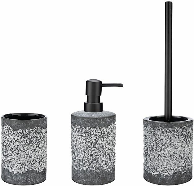 WENKO Badaccessoire-Set "Anfo" bestehend aus Seifenspender, WC-Garnitur, Za günstig online kaufen