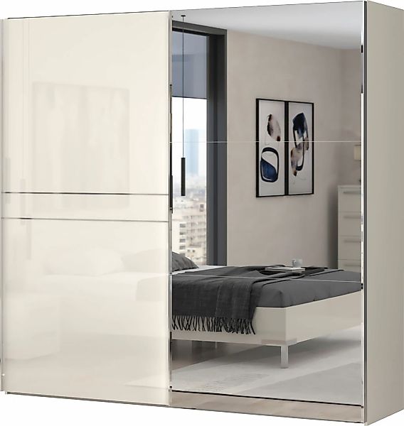 Places of Style Schwebetürenschrank "Piano, mit Einlegeböden, Kleiderstange günstig online kaufen