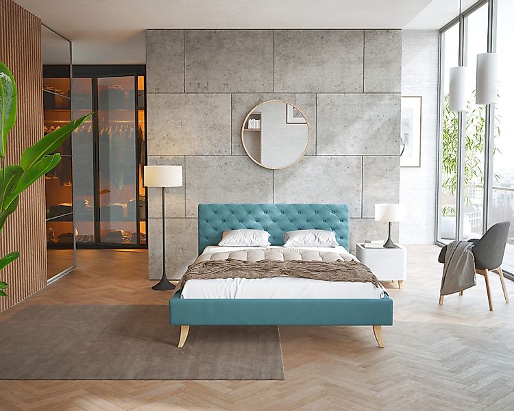 thematys Polsterbett Bett aus Velours 120x200, günstig online kaufen