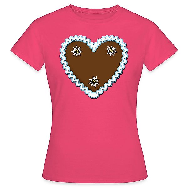 Spreadshirt T-Shirt Lebkuchenherz Design Mit Edelweiß günstig online kaufen