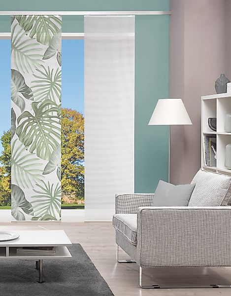 Vision S Schiebegardine "SANJA" Paneelwagen 1 Stk. tlg. Schiebevorhang Bamb günstig online kaufen