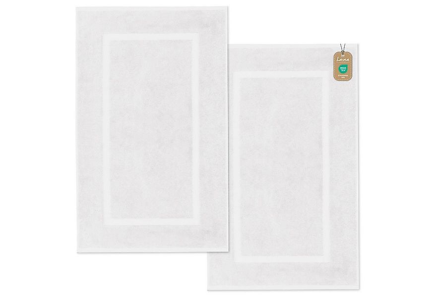 Lavea Badematte 2er Set Badeteppiche Elena Frottee 50x80 cm Badvorleger, 10 günstig online kaufen