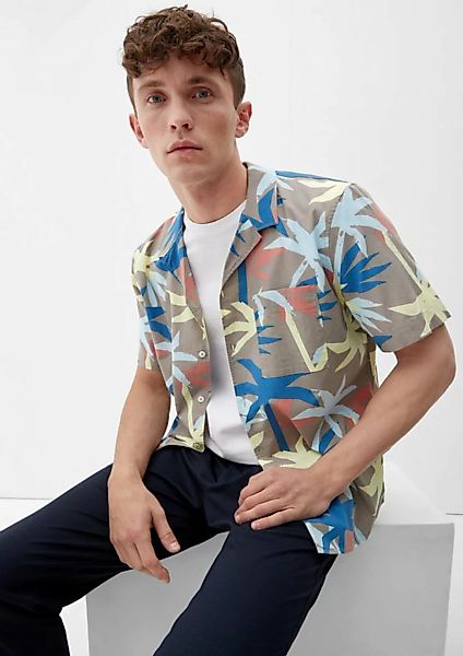 s.Oliver Kurzarmhemd Relaxed: Hemd mit Reverskragen günstig online kaufen