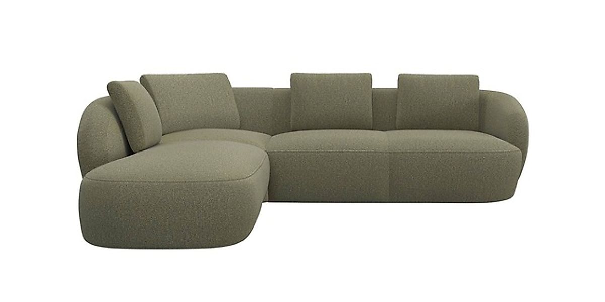 FLEXLUX Ecksofa »Torino, rund, L-Form, Sofa-Ecke mit Ottomane«, Modernes, o günstig online kaufen