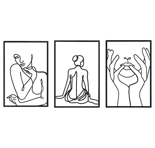 zggzerg Wanddekoobjekt 3 Stück Wanddekoration aus Metall, Minimalistische W günstig online kaufen