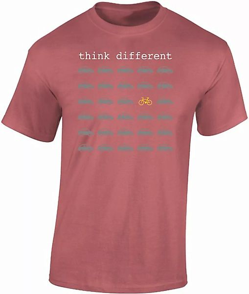 Baddery Print-Shirt Fahrrad T-Shirt : Think Different - Sport Tshirts Herre günstig online kaufen