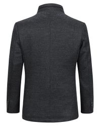 Allthemen Kurzmantel Herren Manteljacke mit Stehkragen günstig online kaufen