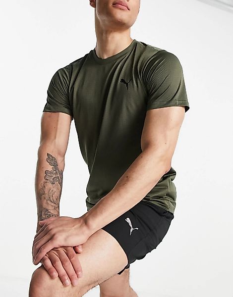 Puma Training – Favourite Blaster – T-Shirt in Khaki-Grün günstig online kaufen