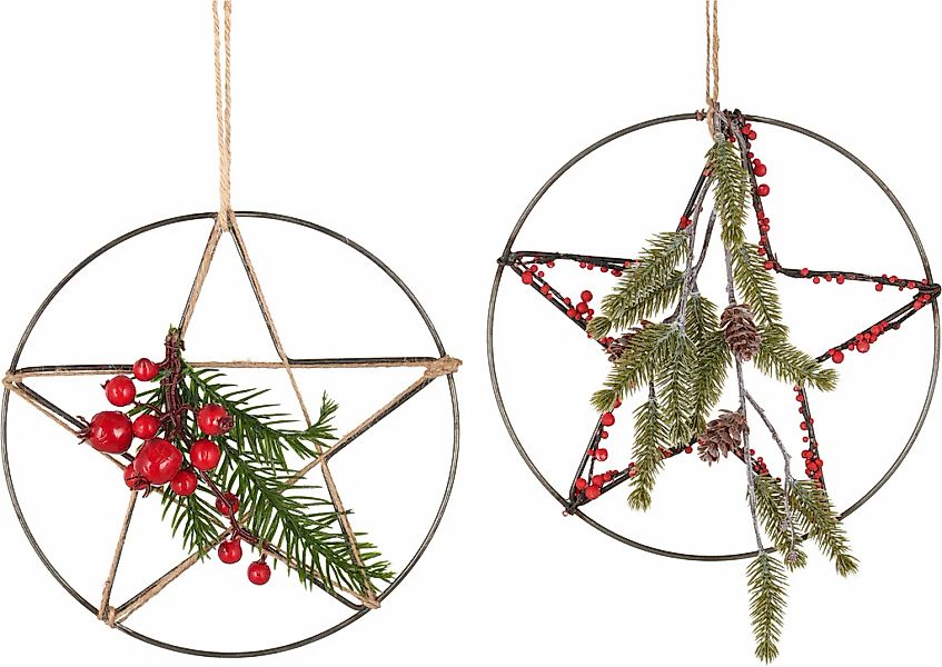 Creativ green Winterliche Kunstpflanze "Sternhänger" günstig online kaufen