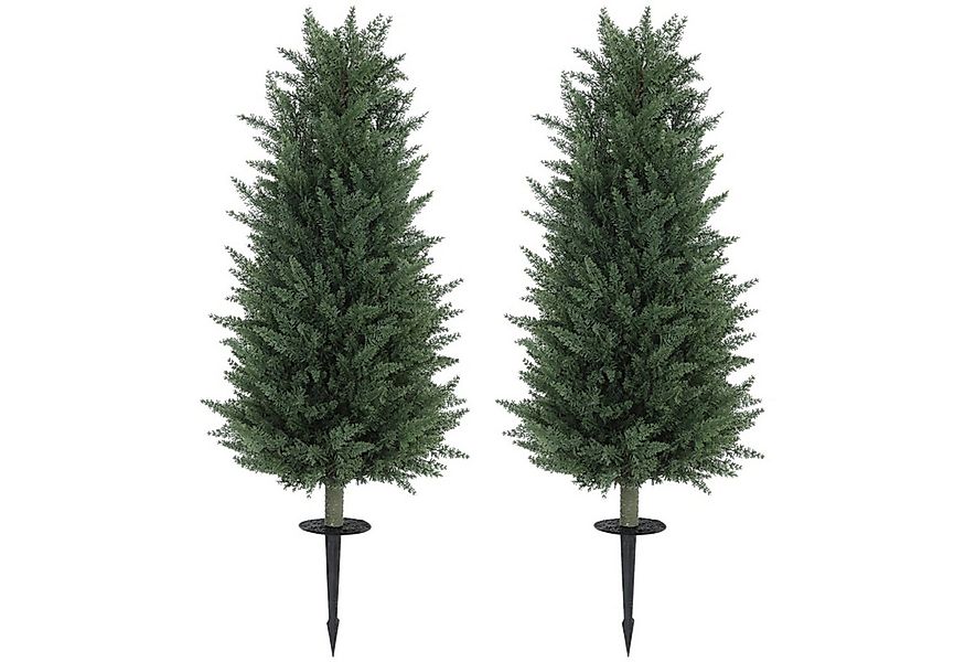 MC Star Künstlicher Weihnachtsbaum Zypresse 2er-Set mit Erdspieß 100 cm Pla günstig online kaufen