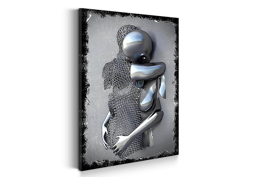 Artedinoi Leinwandbild Metallfigur Two Lovers Abstrakt Leinwandbild Wandbil günstig online kaufen