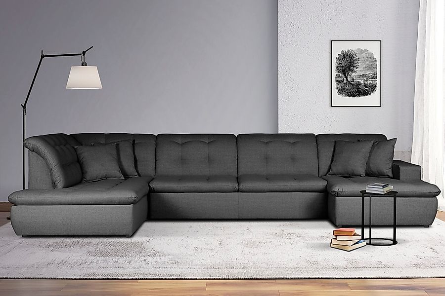 INOSIGN Wohnlandschaft »BRISBANE NEU U-Form«, mit feiner Steppung, Matten-O günstig online kaufen