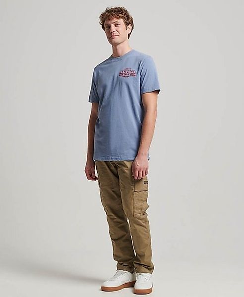 Superdry T-Shirt WORKWEAR SCRIPTED GRAPHIC TEE Tidal Blue Slub günstig online kaufen