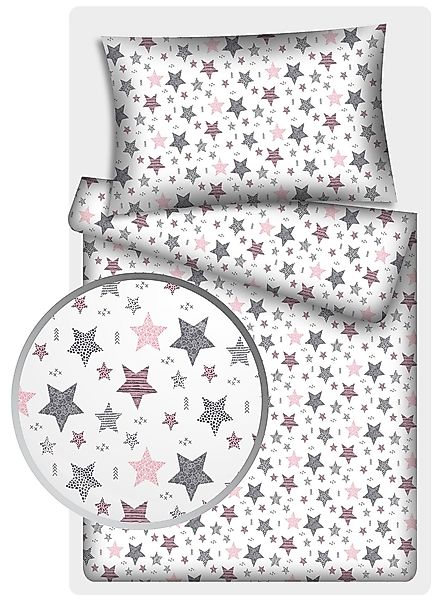 KiGATEX Kinderbettwäsche Stars Vario, 100% Baumwolle, günstig online kaufen