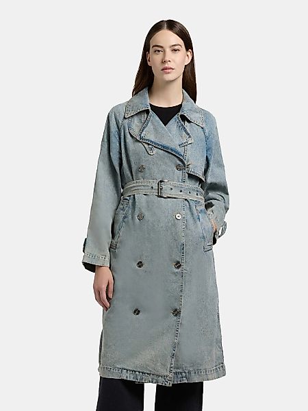khujo Trenchcoat "Enza" Damen Übergangsmantel in Jeans-Optik günstig online kaufen