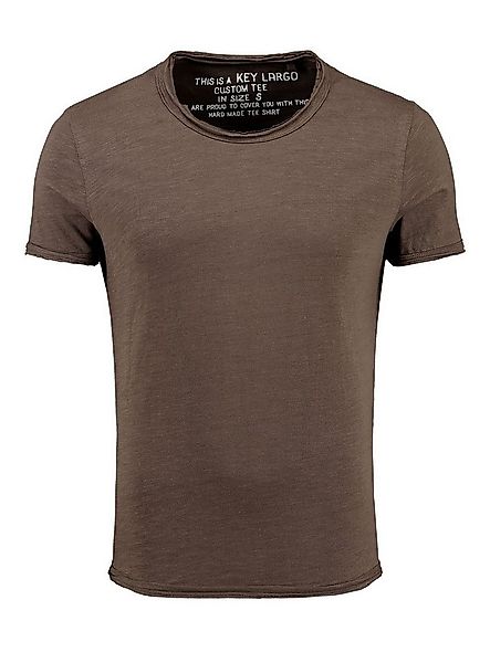 Key Largo T-Shirt Bread vintage Look uni Basic T00621 Rundhalsauschnitt uni günstig online kaufen