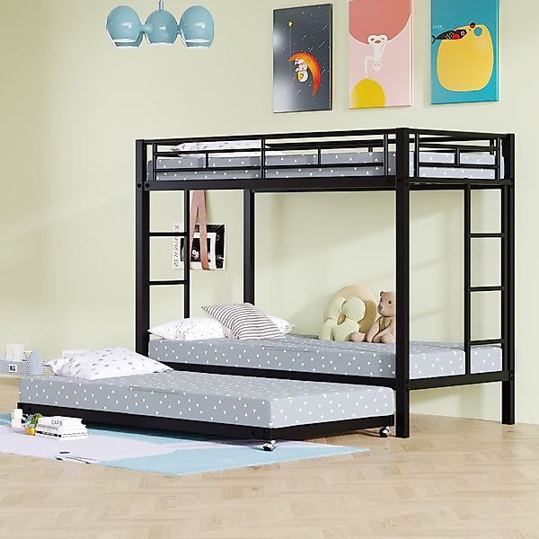 Flieks Etagenbett, Metallbett Hochbett Kinderbett 90x200cm günstig online kaufen