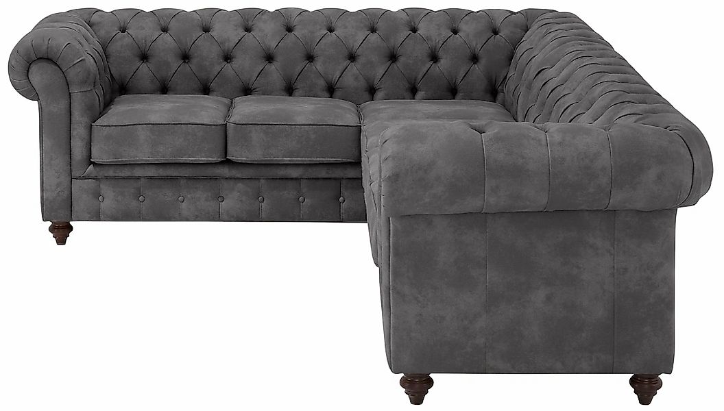 Home affaire Chesterfield-Sofa "Chesterfield Ecksofa, auch in Leder L-Form" günstig online kaufen