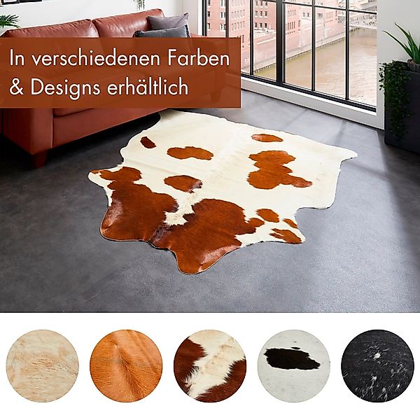LUXOR living Fellteppich Rinderfell, fellförmig, Höhe: 2 mm, echtes Rinderf günstig online kaufen