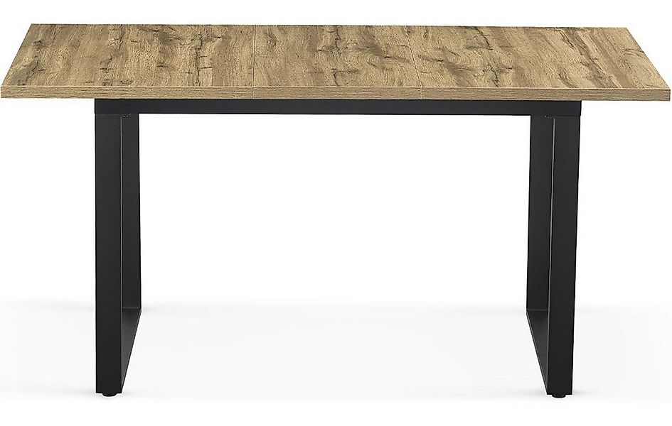 B&D home Esstisch LARS, Metallgestell schwarz oder weiß, ausziehbar 120-160 günstig online kaufen