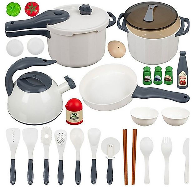 KRUZZEL Spiel-Kochgeschirr Küchenzubehör-Set Kinderspielzeug, (Spar-Set, 32 günstig online kaufen