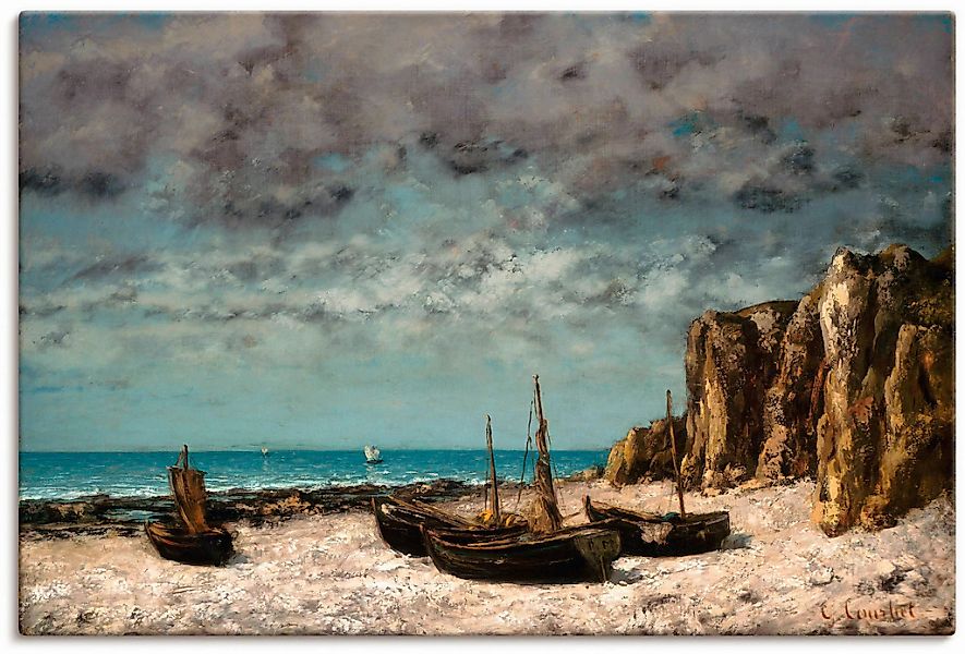 Artland Leinwandbild "Boote am Strand von Etretat. Um 1872/75" 1 Stk. tlg. günstig online kaufen