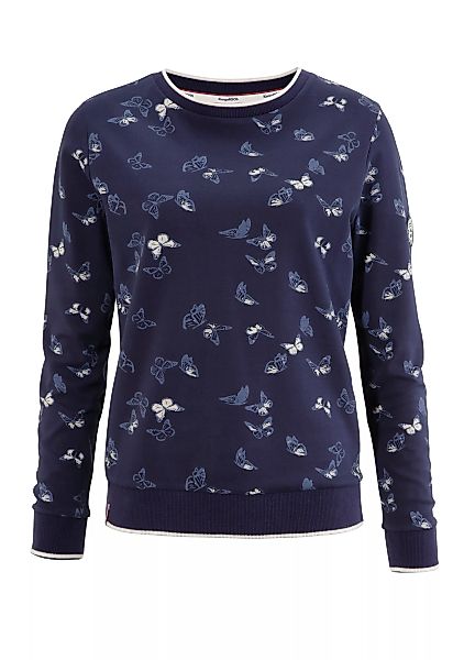 KangaROOS Sweatshirt mit trendigem Schmetterlings-Allover-Druck günstig online kaufen