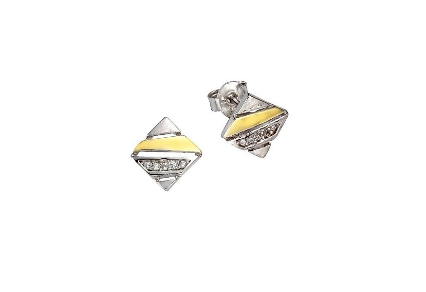 Vivance Paar Ohrstecker 925 Silber zweifarbig Zirkonia günstig online kaufen