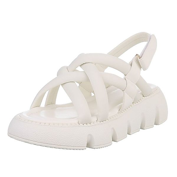 Ital-Design Moderne Sandalen mit Woven-Riemen für günstig online kaufen