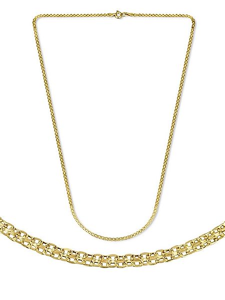 Antares Gold Goldkette Doppelpanzerkette 14K Gold – 45 cm, 2 mm, Hellgold, günstig online kaufen