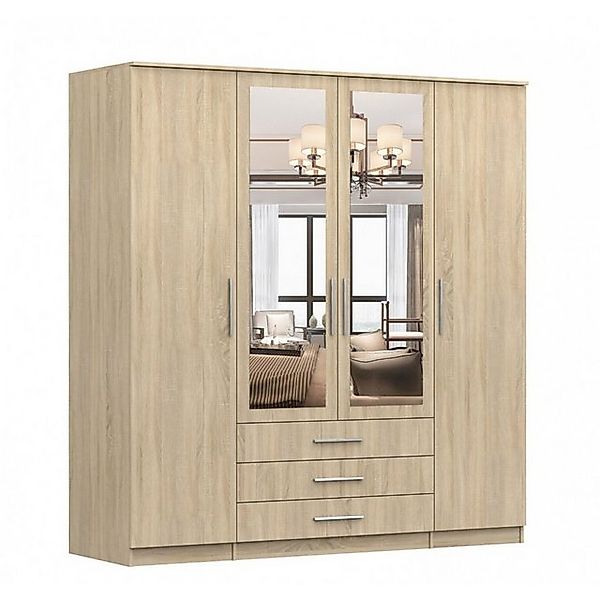 MOEBLO Drehtürenschrank RUTH 4D (mit Spiegel günstig online kaufen