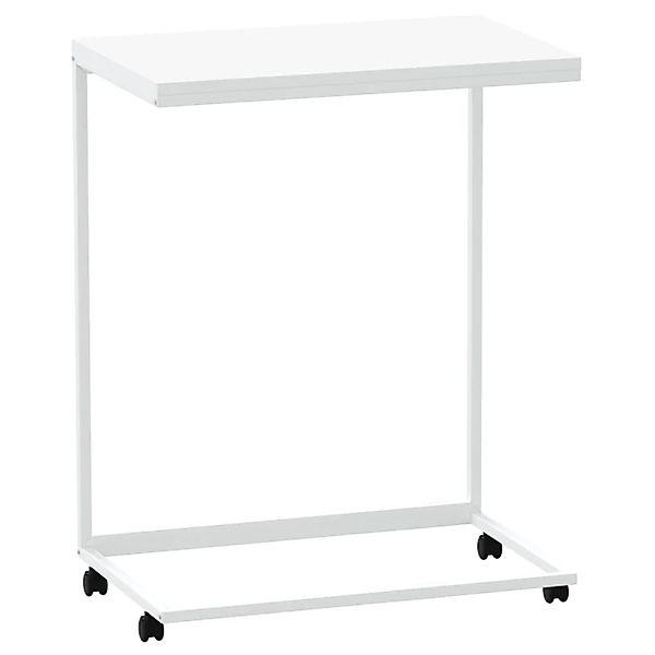 vidaXL Beistelltisch mit Rollen Weiß 55x35x70 cm Holzwerkstoff 343103 günstig online kaufen