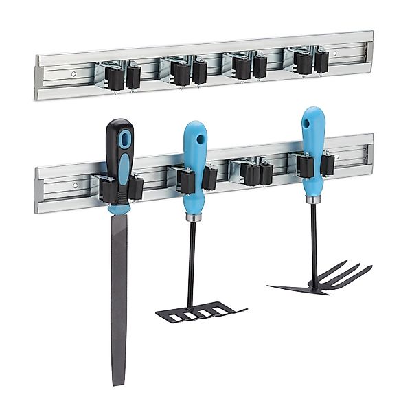 relaxdays Gartengerätehalter Gerätehalter Wandhalterung 2er Set günstig online kaufen