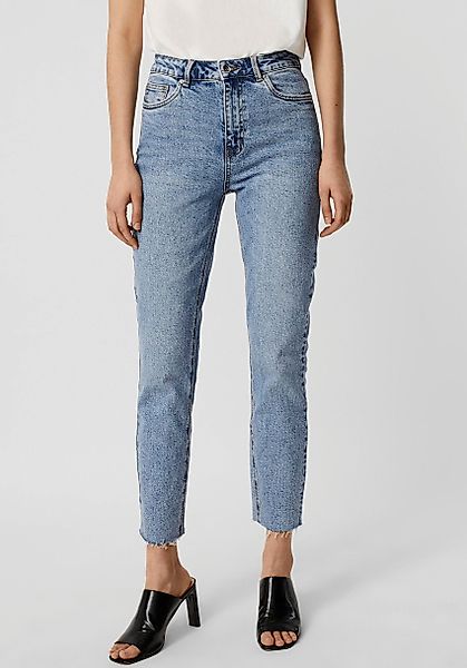 Vero Moda Straight-Jeans "VMBRENDA" mit leicht ausgefranstem Saum, stonewas günstig online kaufen
